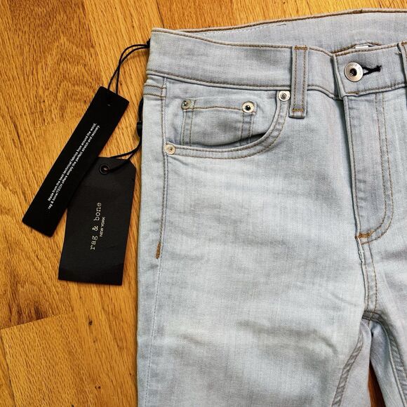 Rag & Bone Women's Dre Skinny Jeans Clean Chaseys Blue Light Mid Denim 27 NWT - Picture 16 of 16